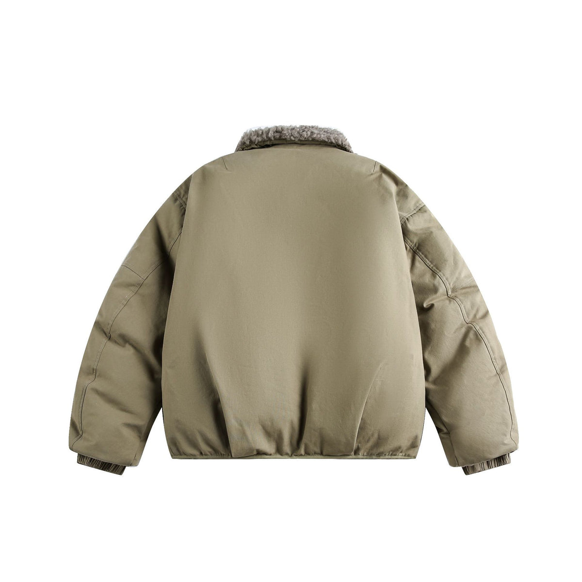 Men's Warm Insulated Field Bomber Jacket with Sheepskin-Look Collar EVA-US