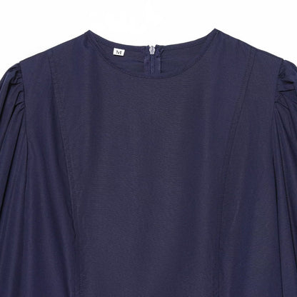 Women's blouse with volume sleeves and lace trim EVA-US
