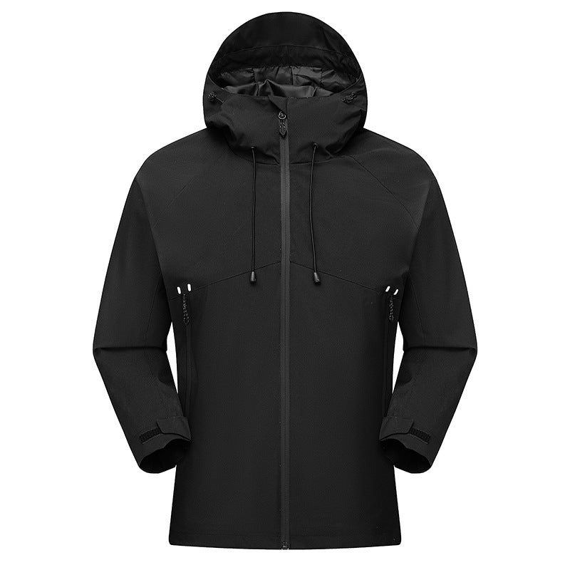 Men's Waterproof High-Visibility Shell Parka with Breathable Membrane, Adjustable Hood and Ventilation EVA-US