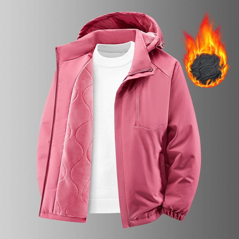 Women's insulated thermal winter jacket with hood and soft fleece lining EVA-US