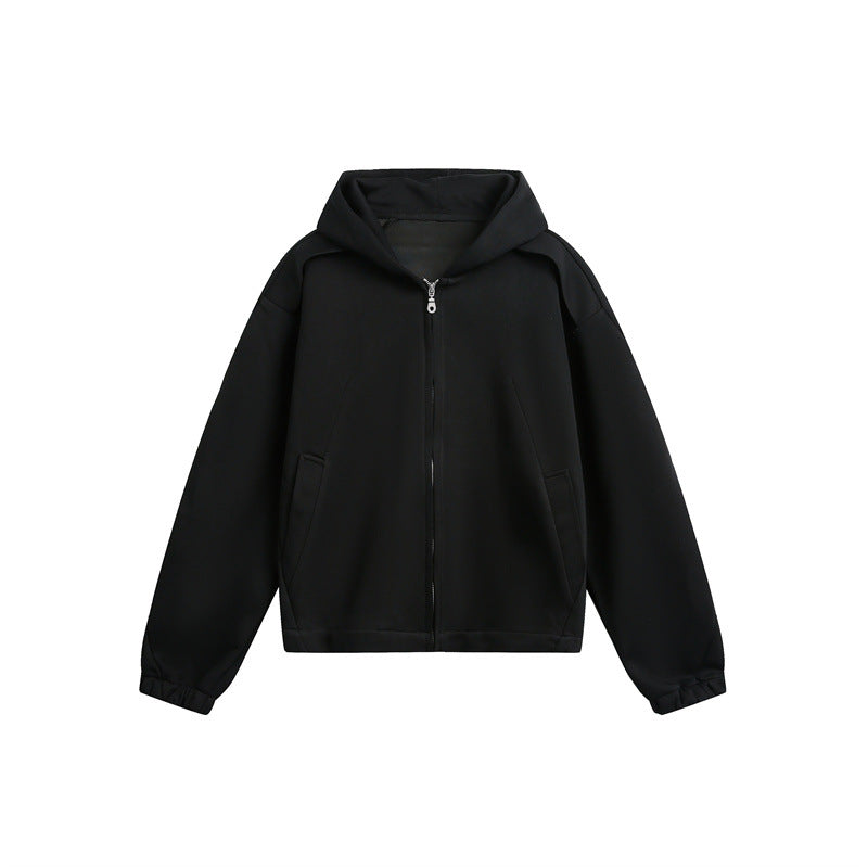Unisex Lightly padded hooded zip jacket in boxy cut EVA-US