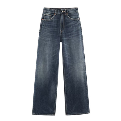 Women's jeans with high waist and wide leg EVA-US