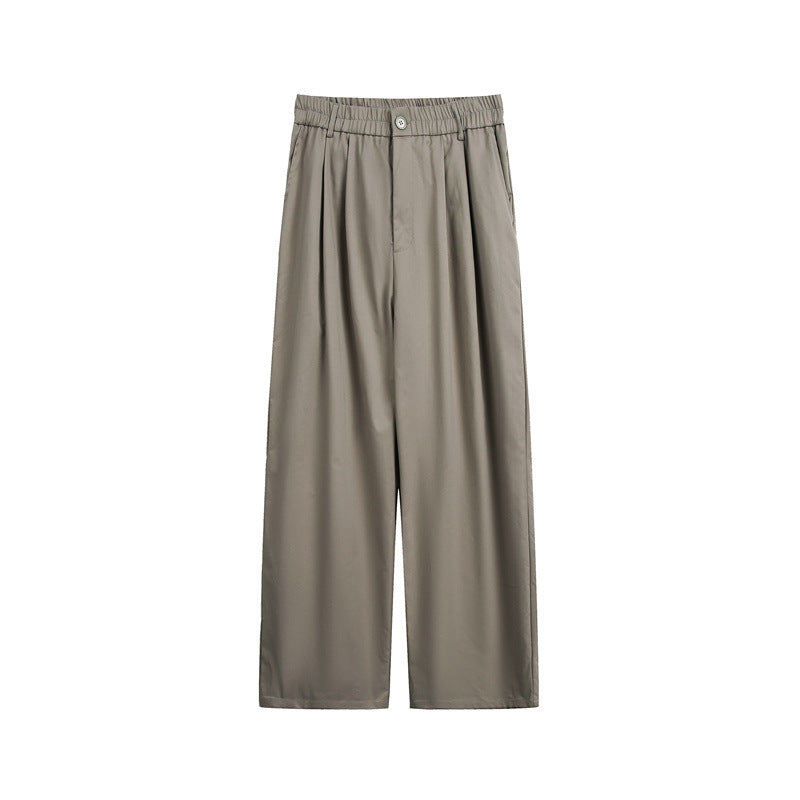 Women's loose-fit palazzo pants with elastic waistband, pleats, and straight leg EVA-US