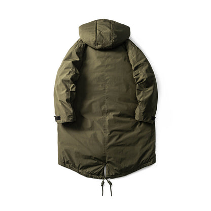 Men Waterproof Thermal Parka with Extended Back and Hood EVA-US