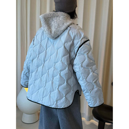 Women's lightly padded bomber jacket with wave quilting EVA-US