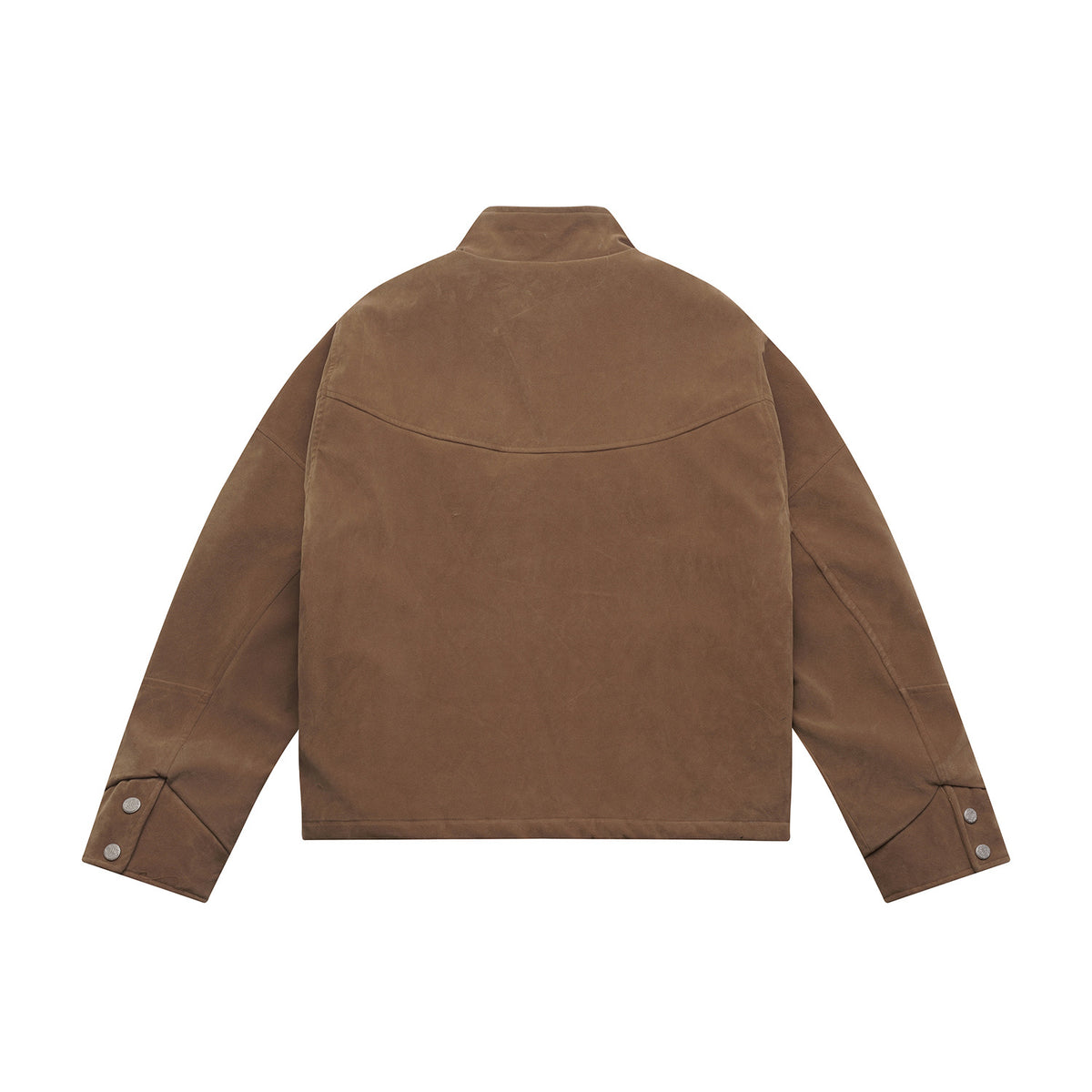 Men's short jacket made of velour suede with high collar and ergonomic seam design EVA-US