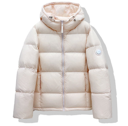 Ladies Short Puffer Jacket with XXL Hood and Square Quilting EVA-US