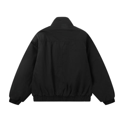 Unisex Boxy Field Jacket with high standing collar and utility pockets EVA-US