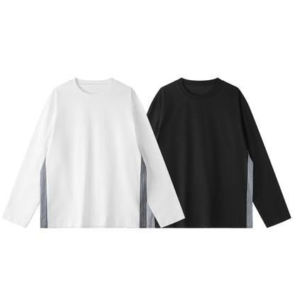 Unisex Oversize Sweatshirt with Side Stripe Panels and Round Neck EVA-US