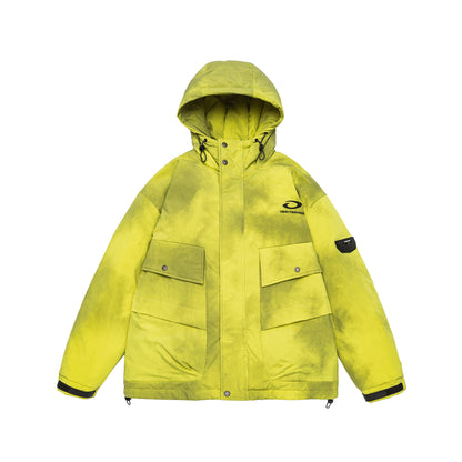 Men's Padded Parka Jacket with Hood and Utility Pockets EVA-US