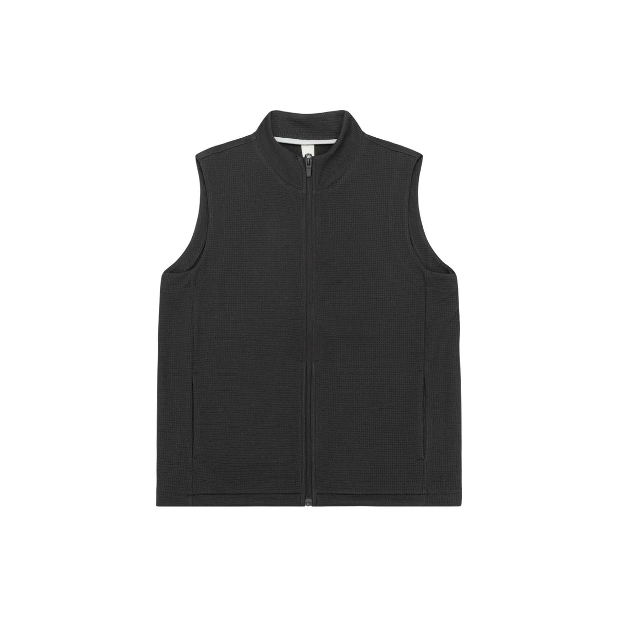 Women Sleeveless Knit Vest with Stand-Up Collar and Full-Length Zipper EVA-US
