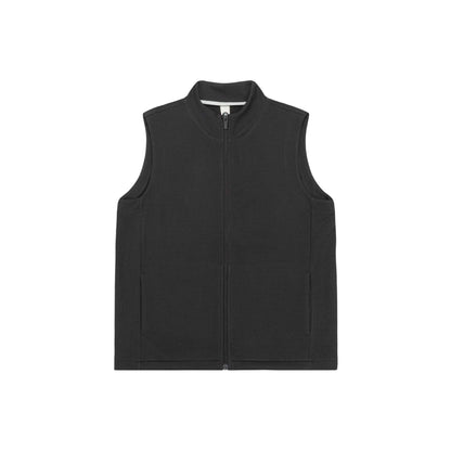 Women Sleeveless Knit Vest with Stand-Up Collar and Full-Length Zipper EVA-US