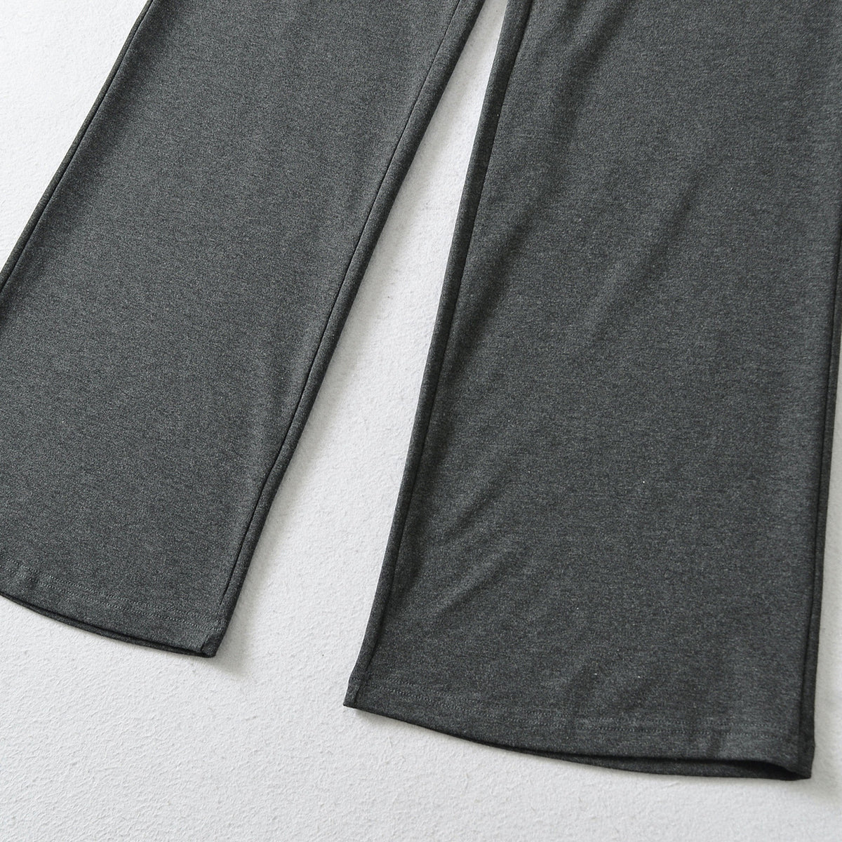 Women's Wide Jersey Lounge Pants with Folded Waistband and Drawstring EVA-US