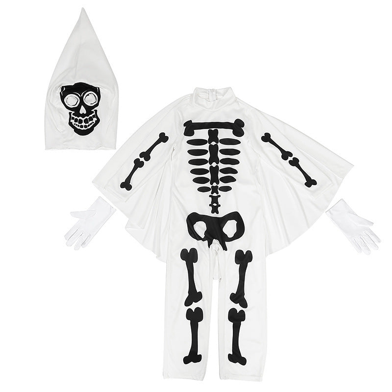 Women's skeleton costume with cloak and gloves EVA-US