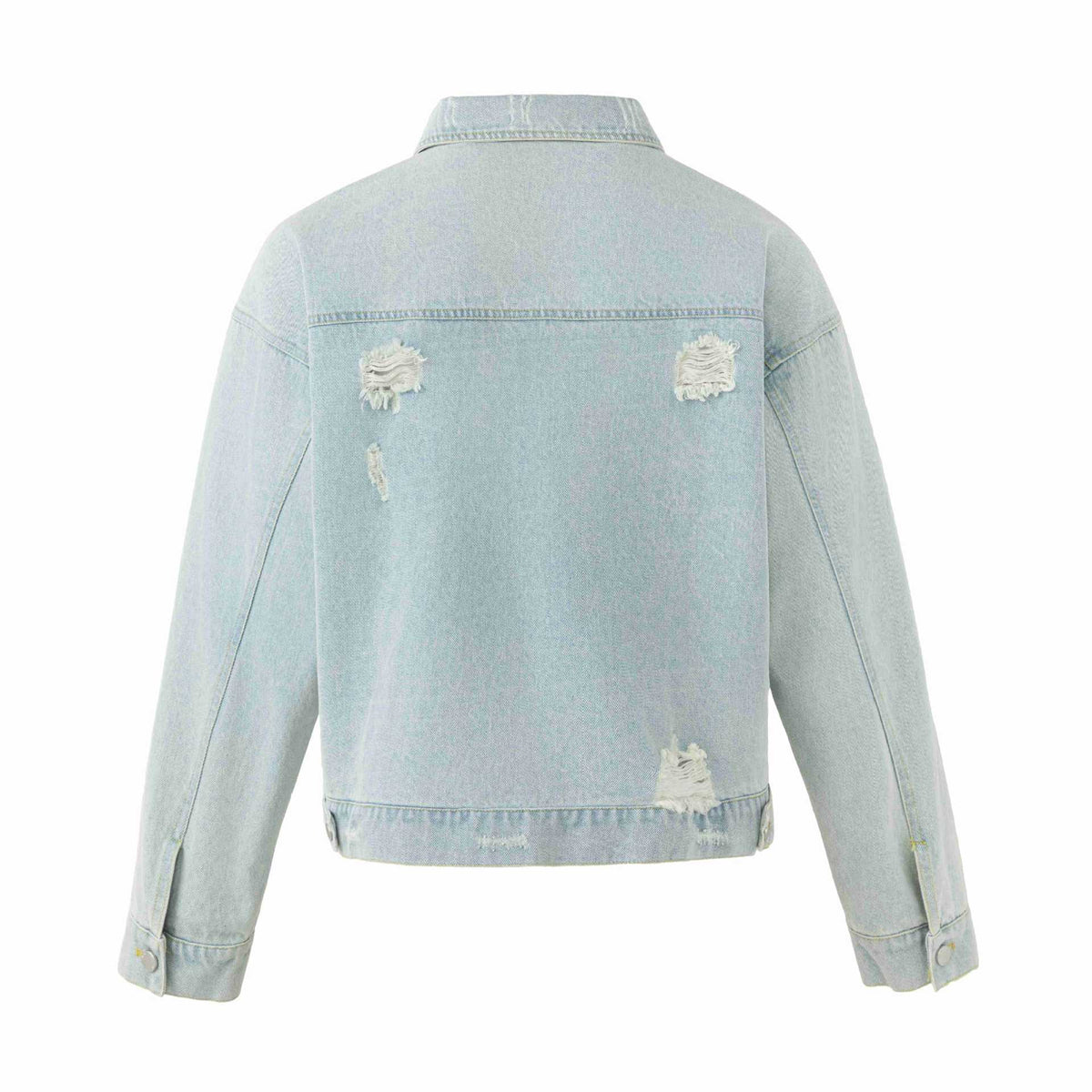 Unisex Castig tailored jeans jacket with logo studs and vintage washed effect EVA-US