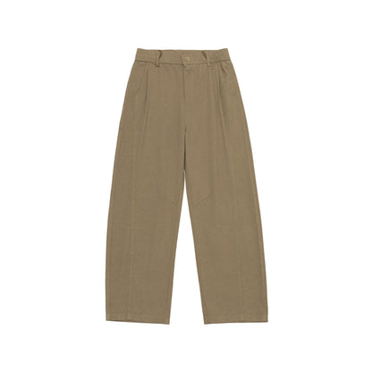 Women High-waisted Culotte Cargo Pants with distinctive seams and elastic back waistband EVA-US