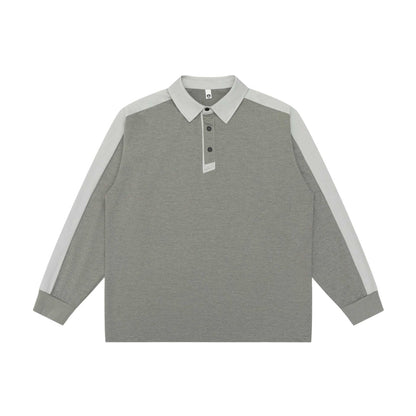 Unisex retro-inspired polo sweatshirt with raglan sleeves and half-button placket EVA-US