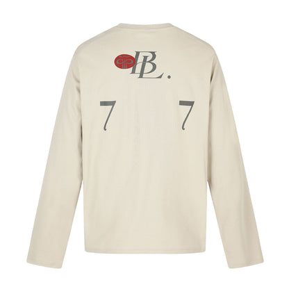 Unisex Crew Neck Sweatshirt with large typographic print and embroidered emblem EVA-US
