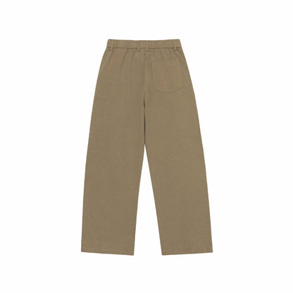 Women High-waisted Culotte Cargo Pants with distinctive seams and elastic back waistband EVA-US