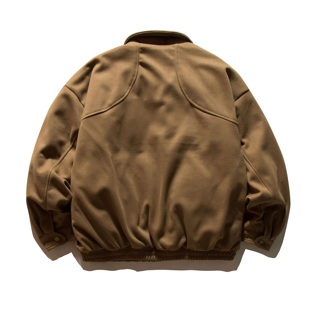 Men's Padded Bomber Jacket in Oversized Style with Shirt Collar and Elastic Hem EVA-US