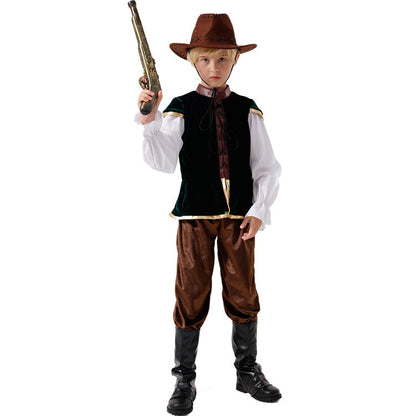 Boys Wild West Costume with Hat and Pistol EVA-US