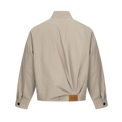 Men's Lightweight Windbreaker Blouson with Funnel Neck and Concealed Zippers EVA-US