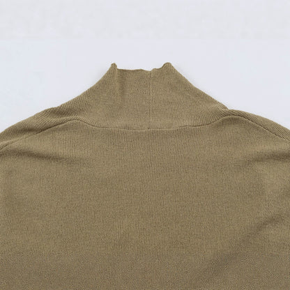 Women's wrap knit sweater with belt ring and deep V-neck EVA-US