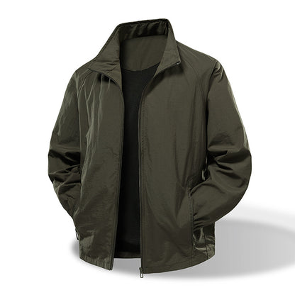 Men's Ultralight Windbreaker with Breathable Mesh Lining and Concealed Zipper EVA-US