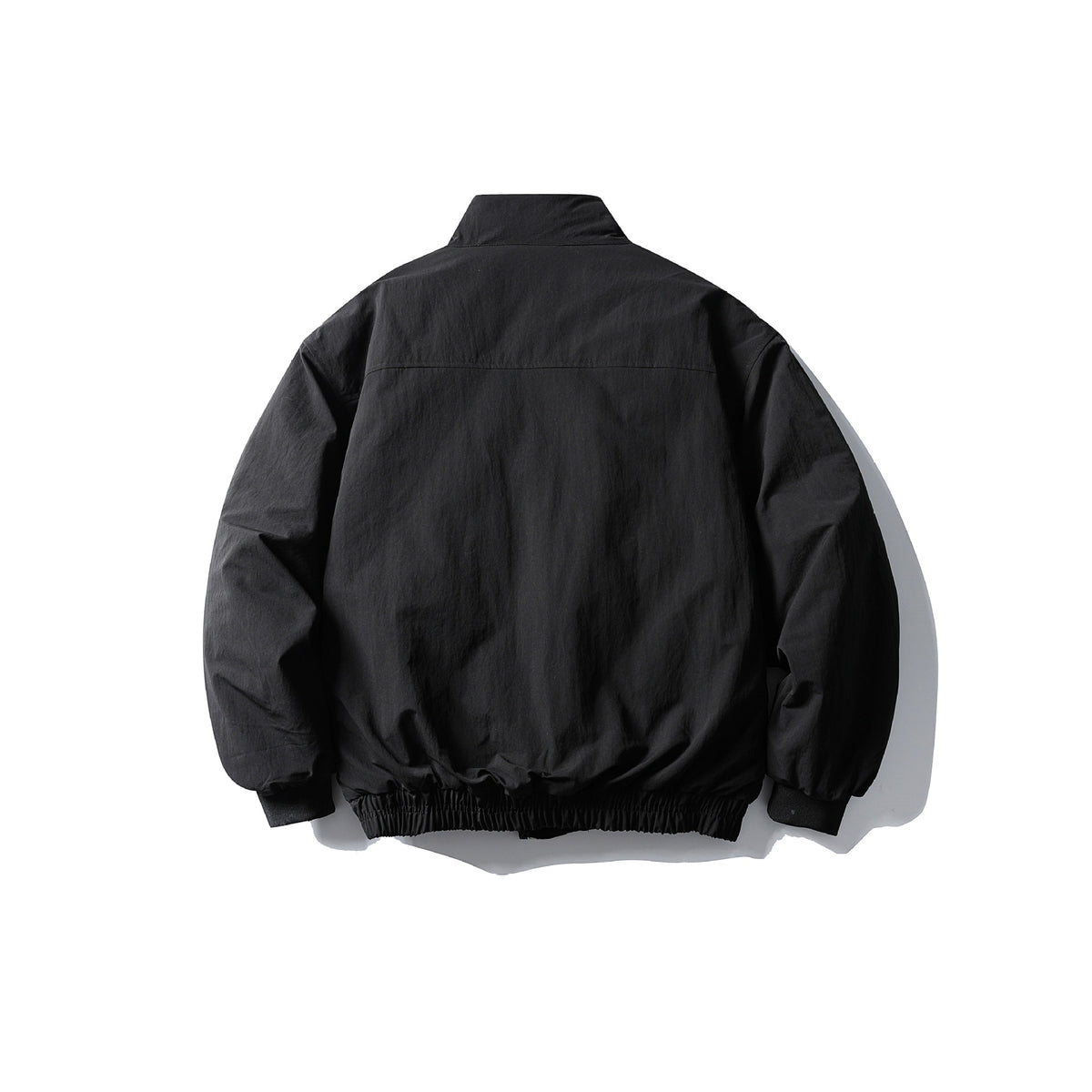 Unisex Boxy-padded Short Jacket with Funnel Collar and Flap Pockets EVA-US