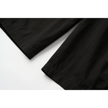 Women's Wide Cargo Culotte with Elasticated Drawstring Waist and Flap Pockets