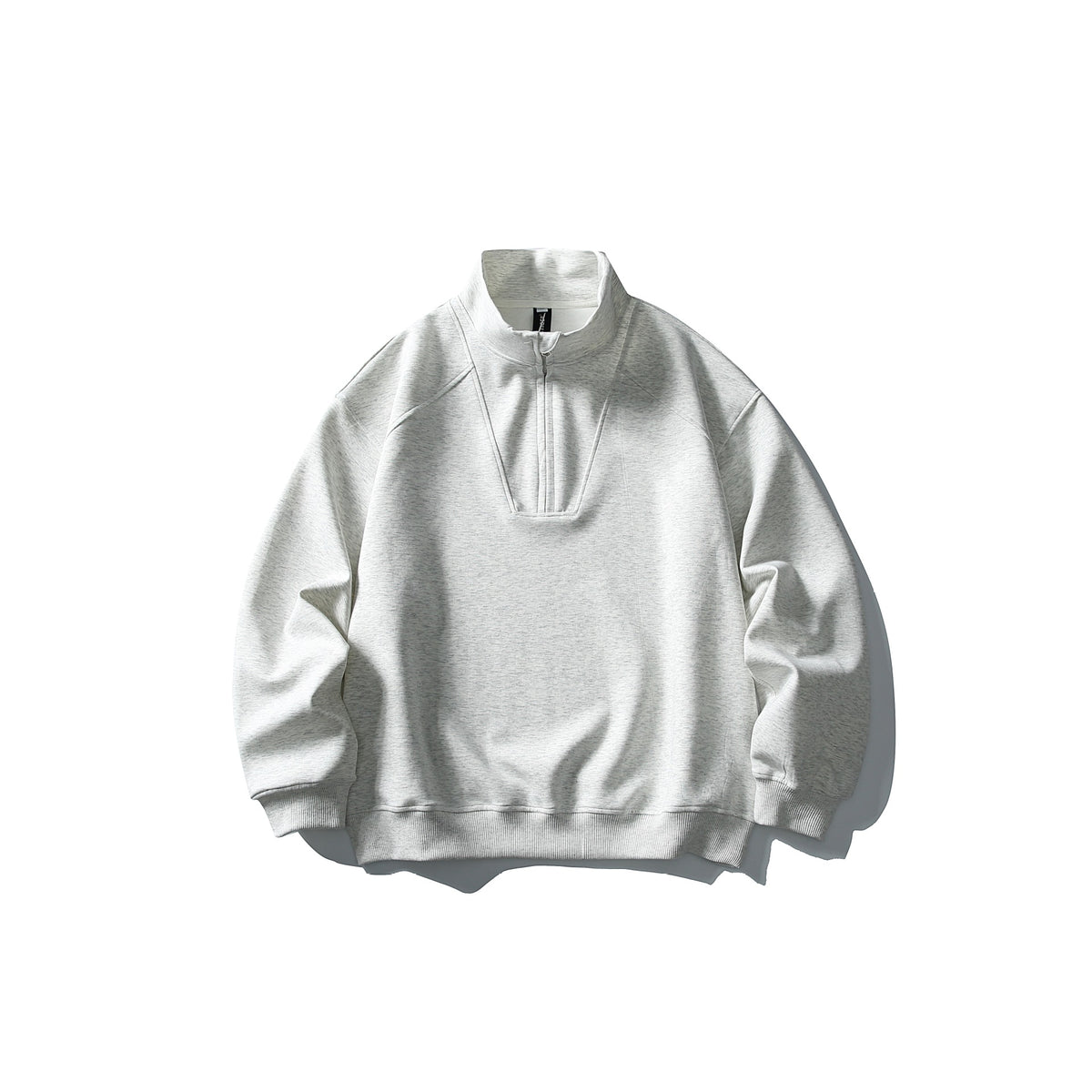 Unisex Relaxed-Halfzip-Sweatshirt with high collar and raglan seam