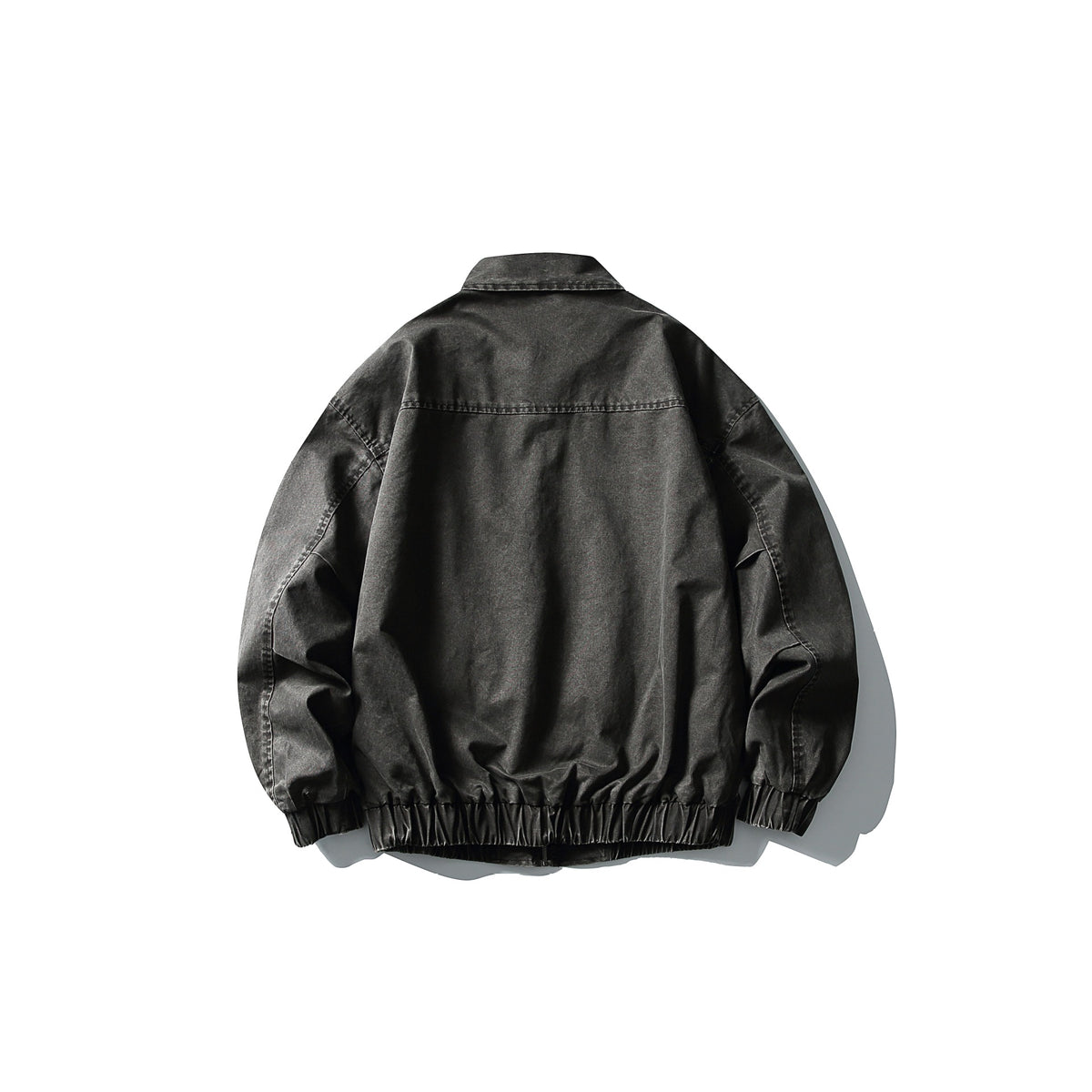 Men's short jacket in utility canvas style with full zip and elastic hem EVA-US