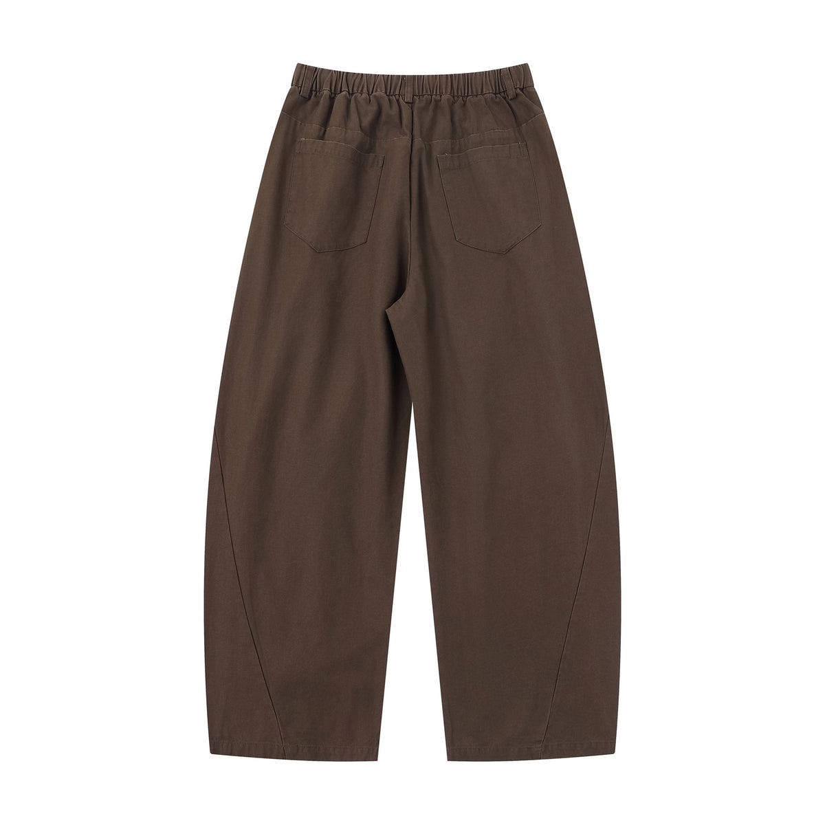 Women Wide Culotte Pants with Decorative Pleats and Elastic Waistband EVA-US