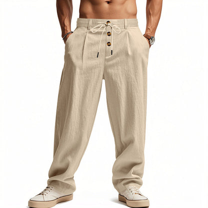 Men's Linen Pants with Breathable & Adjustable Drawstring | EVA-US V2