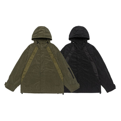 Unisex Oversize Utility Parka with Hood, Mesh Inserts and Concealed Front Flap EVA-US