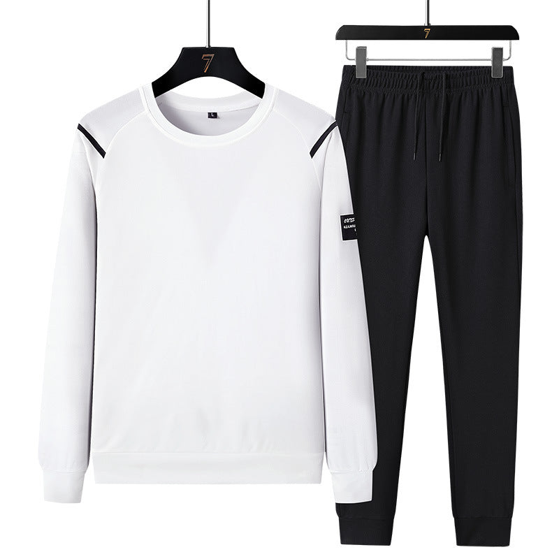 Men's sporty tracksuit set with zip jacket, round neck sweatshirt and slim fit jogging pants EVA-US