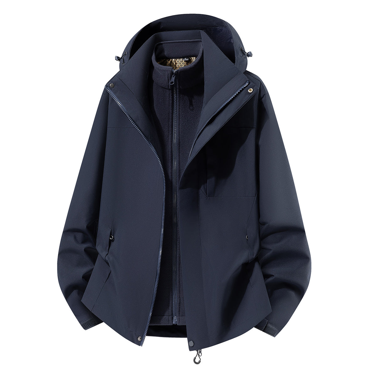 Women two-in-one softshell rain jacket with detachable fleece lining and hood EVA-US