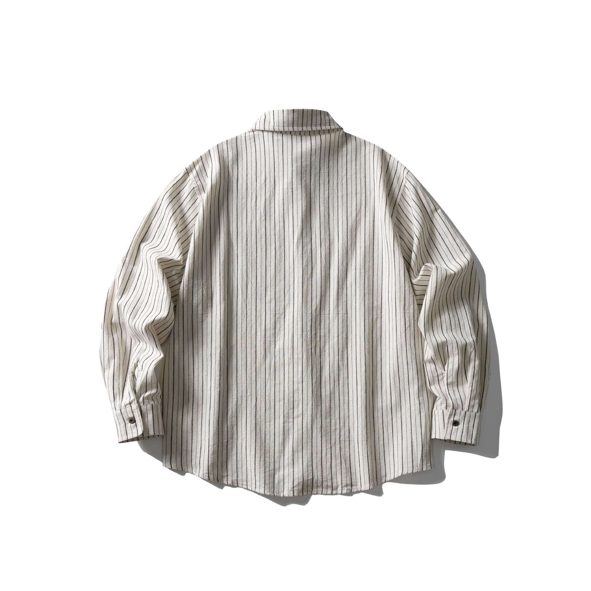 Unisex Oversize Longline Shirt with Pinstripes and Chest Pocket EVA-US
