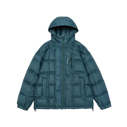 Unisex Oversized Padded Jacket with Hood, Down Look and Drawstring EVA-US