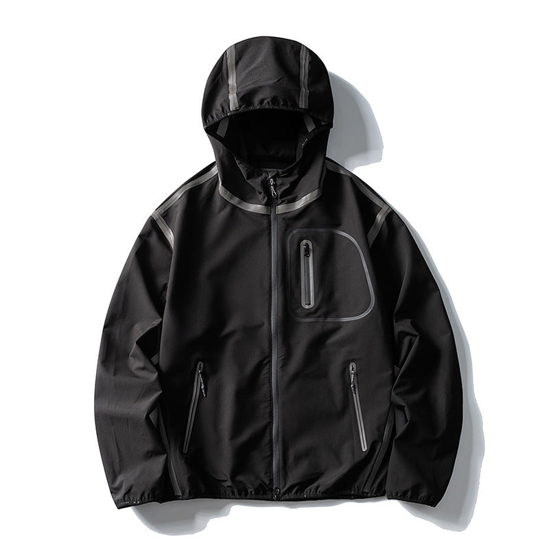 Unisex Waterproof Softshell Outdoor Jacket with Welded Seams and Hood EVA-US