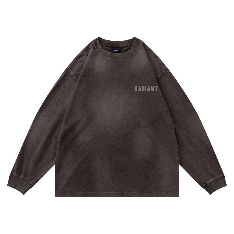 Unisex Oversize Sweatshirt with pigmented wash and subtle chest print EVA-US