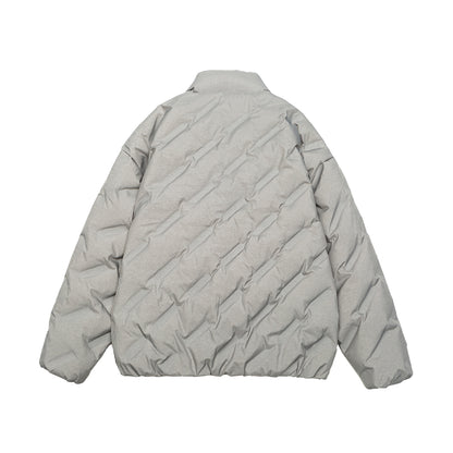 Unisex Padded Oversized Quilted Jacket with High Stand-Up Collar EVA-US