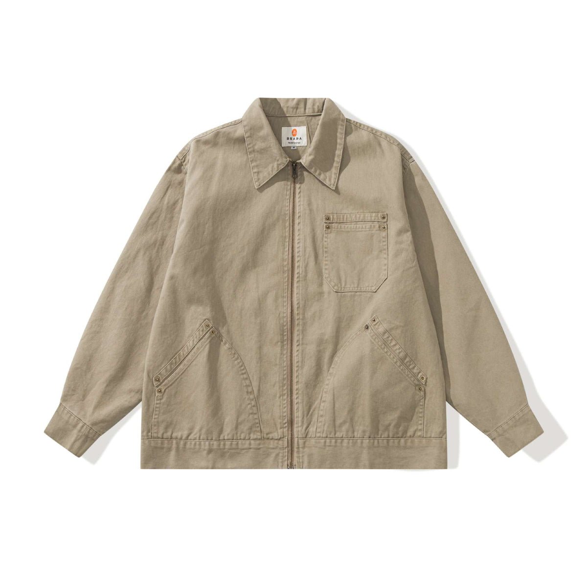 Unisex Boxy-Worker jacket made of durable twill with metal zipper and multitasking pockets EVA-US