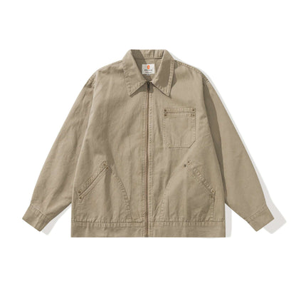 Unisex Boxy-Worker jacket made of durable twill with metal zipper and multitasking pockets EVA-US