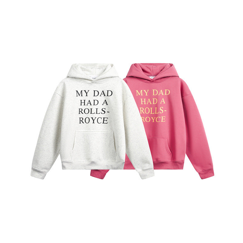 Women's hoodie with statement print and oversized cut EVA-US