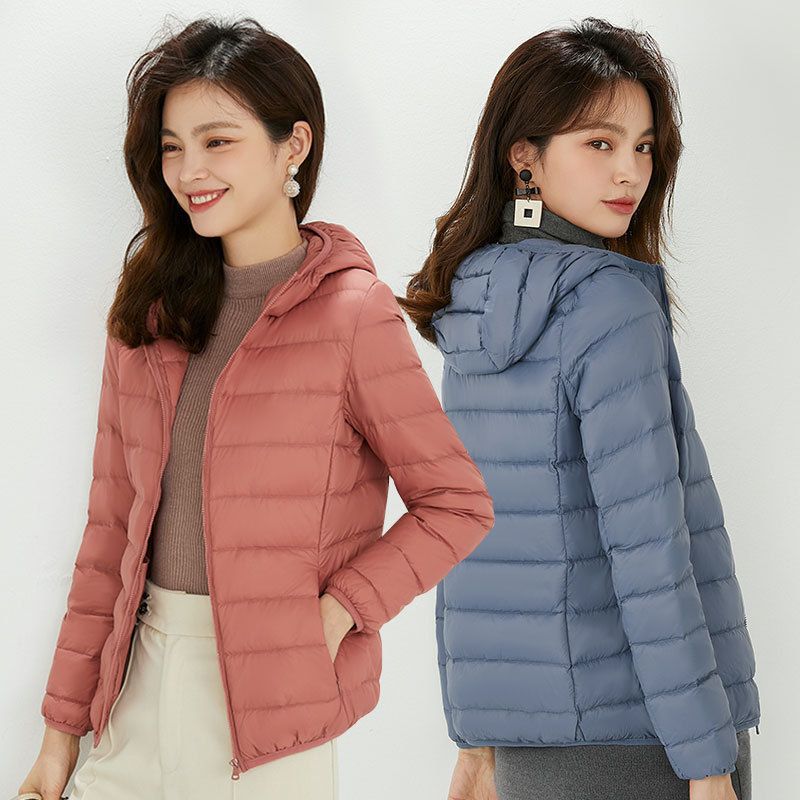 Women's Ultra-light Quilted Hooded Jacket with Ultra-flat Thermal Wadding EVA-US