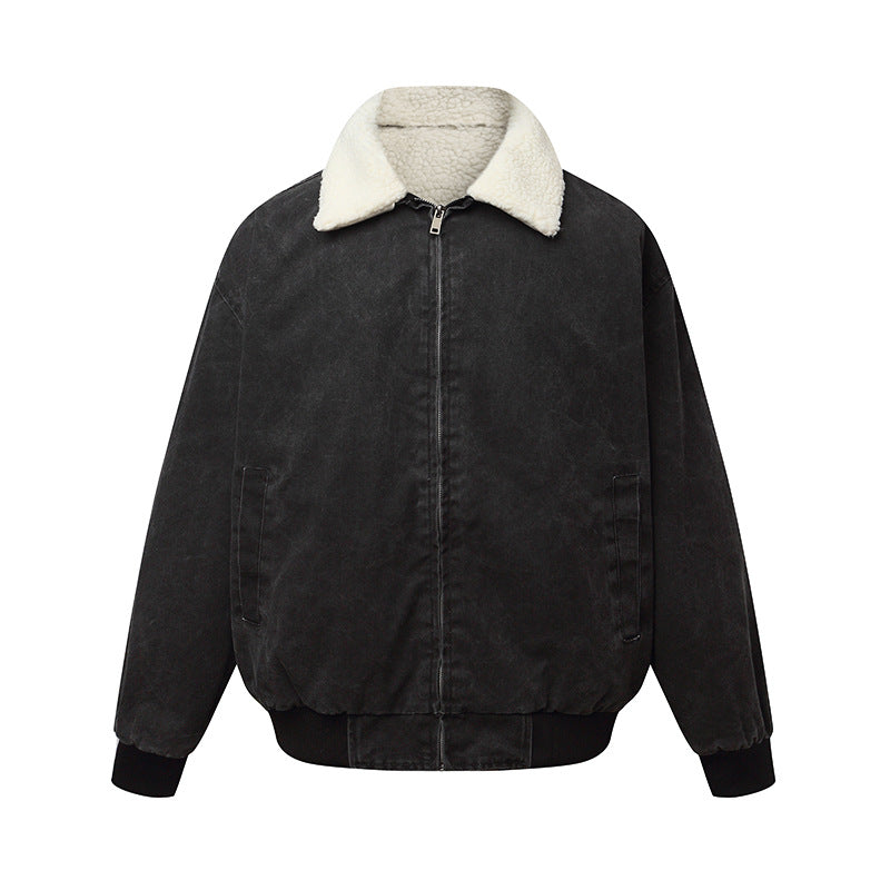 Unisex Padded Boxy Bomber Jacket with Teddy Collar EVA-US