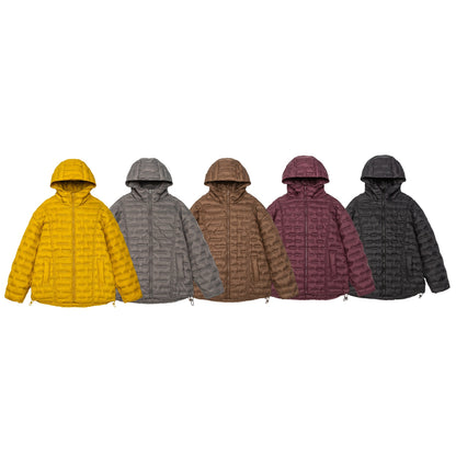 Men's Ultralight Quilted Insulation Jacket with Hood and Adjustable Hem EVA-US