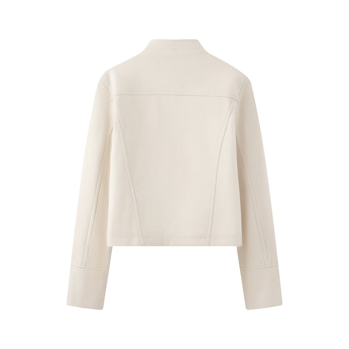 Women's short military-inspired jacket with decorative button plackets EVA-US