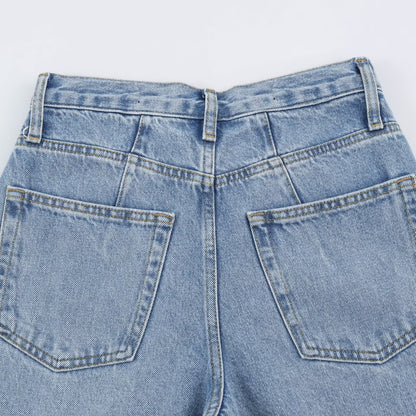 Women High-Waisted Relaxed Jeans with Tapered Leg EVA-US